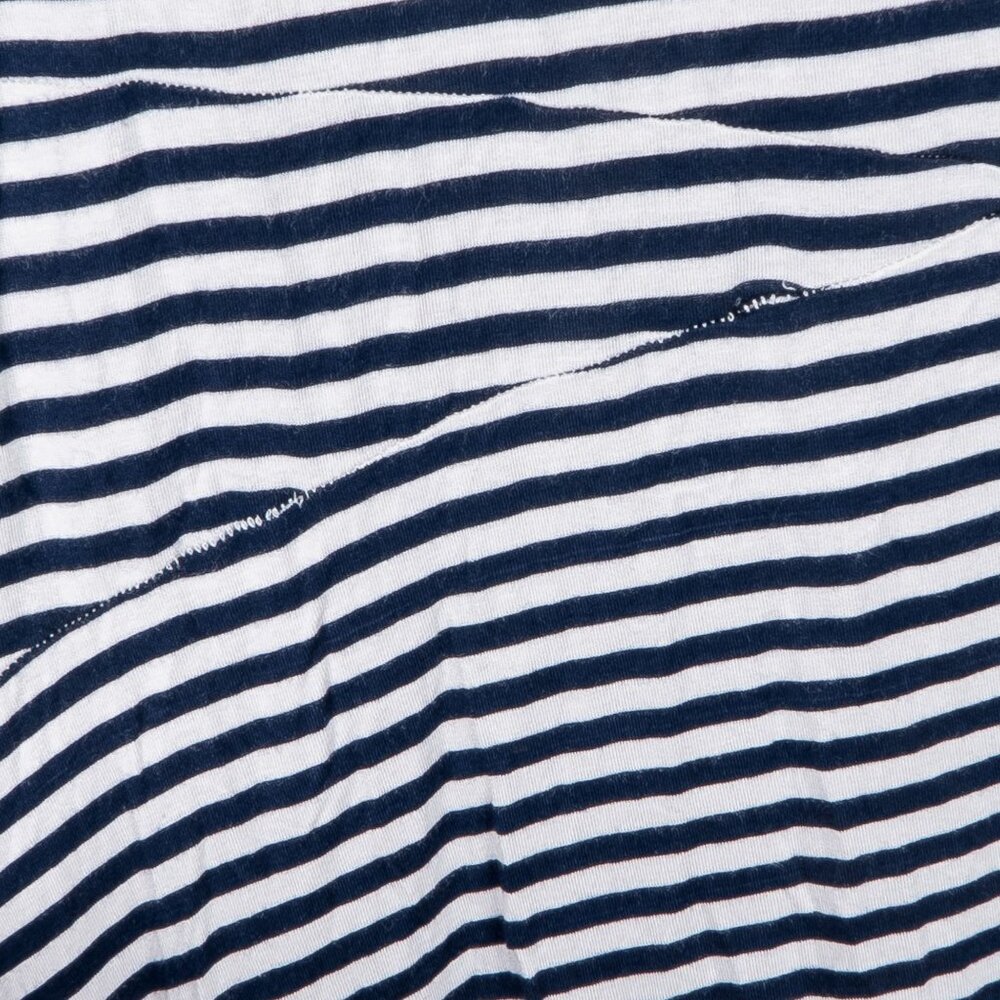 Market & Spruce Summer Dress XL Womens Striped White Blue Diagonals Sleeveless - Picture 6 of 7